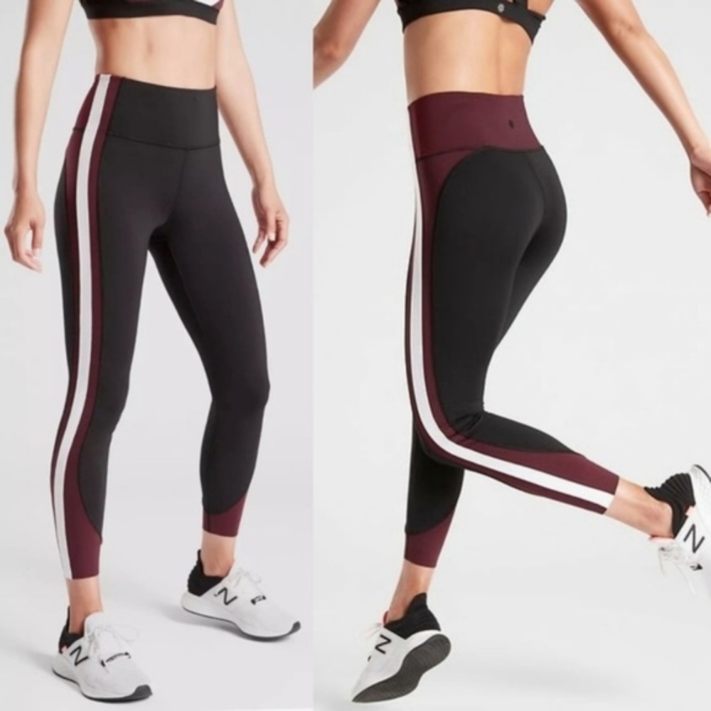 Athleta Crunch Colorblock 7/8 Tight In Supersonic - Gem
